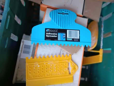 Photo of free Tiling tools and a box of tile spacers (Knaresborough HG5) #1