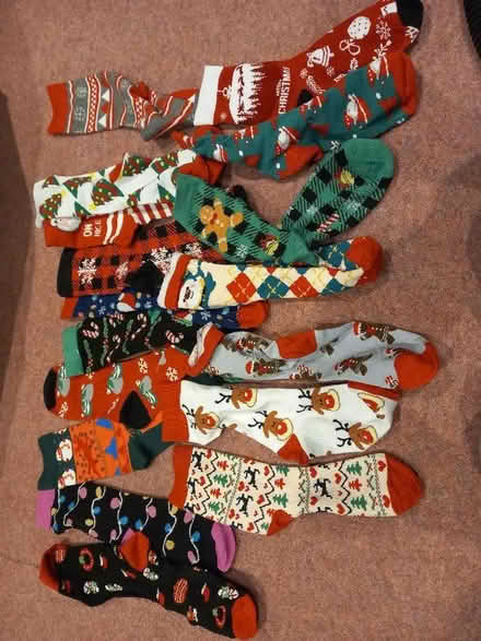 Photo of free Christmas odd socks size 39/40 (Lewisham SE13) #1
