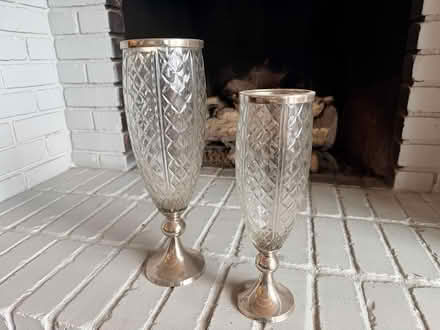 Photo of free Glass Candle Holders w/ chrome base (Tempe, The Lakes) #2