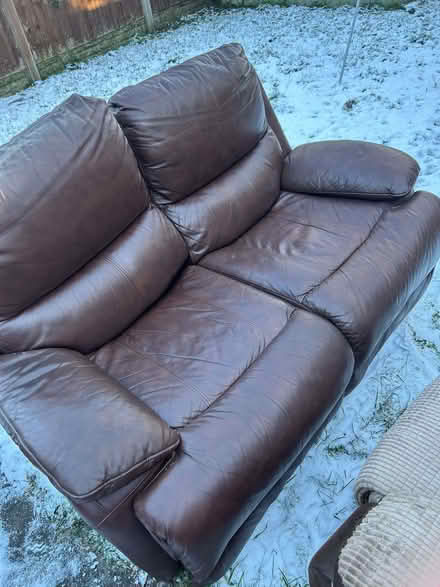Photo of free Brown sofa and chairs (Shenley Fields B31) #1