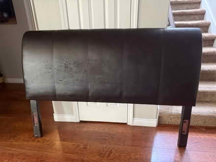 Photo of free Queen Bed frame - Faux leather (Unser / McMahon) #2