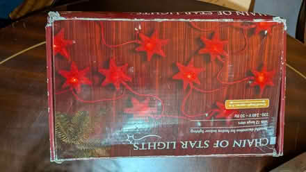 Photo of free Chain of red star lights (Stinchcombe GL11) #1