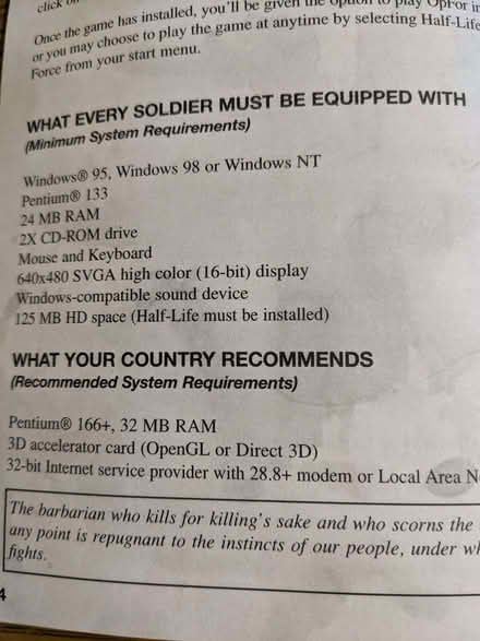 Photo of free Half-Life Opposing Force computer game. (Caversham Park RG4) #1