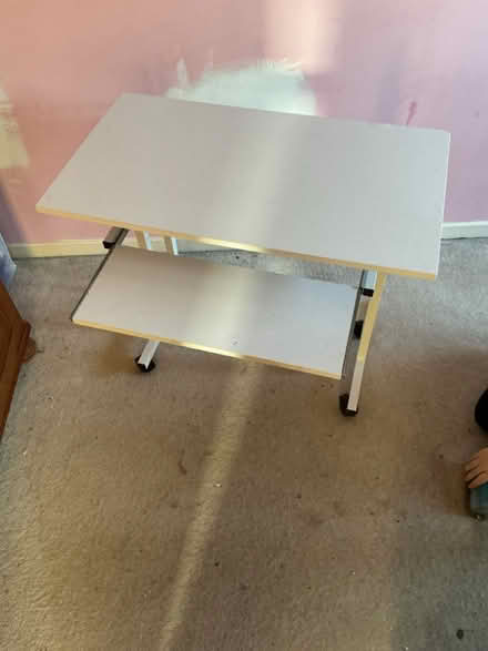 Photo of free Computer desk on wheels (Sprowston (NR7)) #1