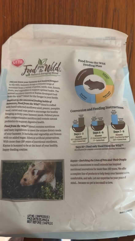 Photo of free Unopened bag hamster food (Eagle Hill) #2