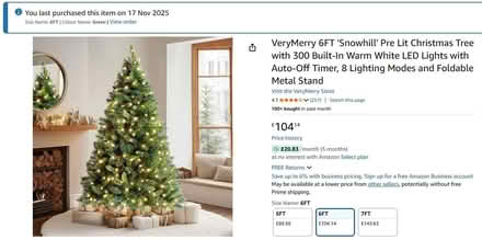 Photo of free New 6ft Pre-Lit Christmas tree (Earls Court SW10) #2