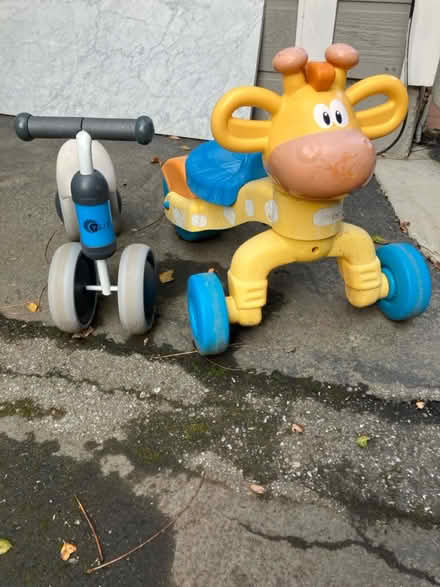 Photo of free Two used toddler tricycles (North Los Altos) #1