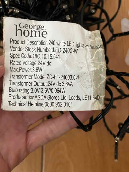 Photo of free Christmas LED string white lights (Allington ME16) #2