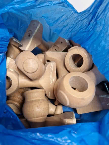 Photo of free Wooden curtain pole fittings. (Woodside TF7) #1