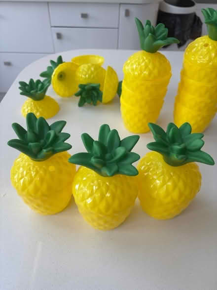 Photo of free Pineapple cups and flamingo bottle (Wallington SM6) #1
