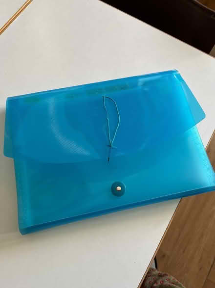 Photo of free Blue tabbed document organiser (E1 — Shadwell) #1