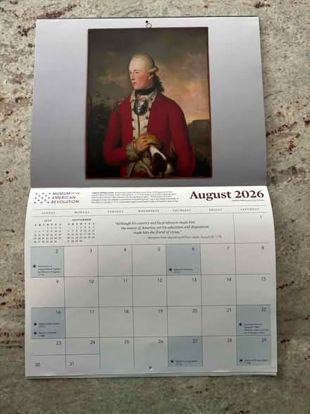 Photo of free American Revolution Wall Calendar (Ossining) #3