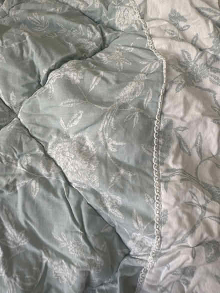 Photo of free Very large white and blue/green bedspread throw (Southsea PO5) #4