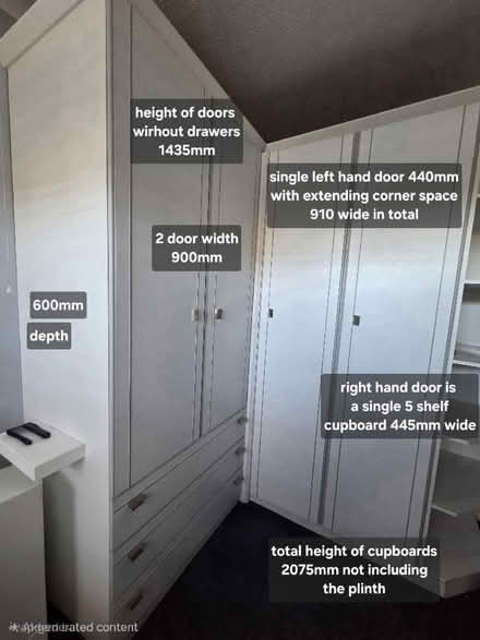 Photo of free Corner wardrobe/drawers/bookshelf combination (Little Heath RG31) #3