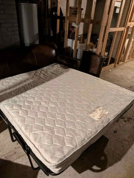 Photo of free Leather Pullout Couch (Davis Square Area) #3