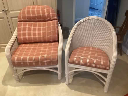 Photo of free Pair of wicker style chairs. (Row Town KT15) #1