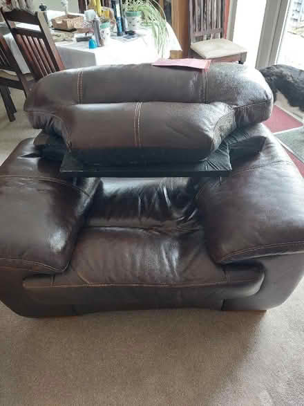 Photo of free Leather arm chair (Carterton OX18) #1