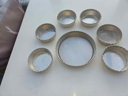 Photo of free Flan tins 2 sizes. 6x 9cm. 1x 15cm (Staveley LA8) #1