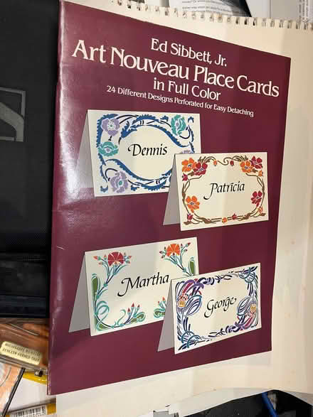 Photo of free Art Nouveaux place setting cards (Llandaff CF5) #1