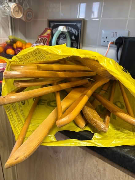 Photo of free Wooden Coat Hangers (Wootton, MK43) #1