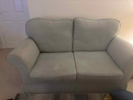 Photo of free Marks and Spencer duck egg blue 3 seater sofa (Wymondham NR18) #1