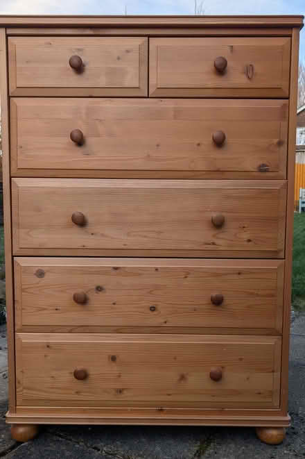 Photo of free Wooden Chest of Drawers (faulty) (Abraham Heights LA1) #1