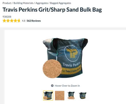 Photo of free Travis Perkins Grit/Sharp Sand Bulk Bag (30-40%) (Southborough TN4) #1