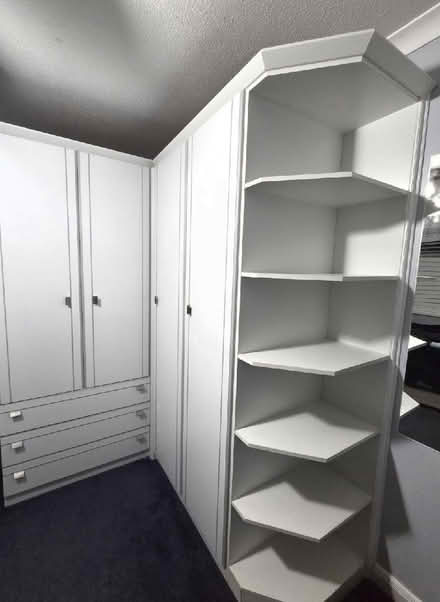 Photo of free Corner wardrobe/drawers/bookshelf combination (Little Heath RG31) #1