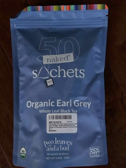 Photo of free Organic earl grey tea sachets (Aldie, Va) #1