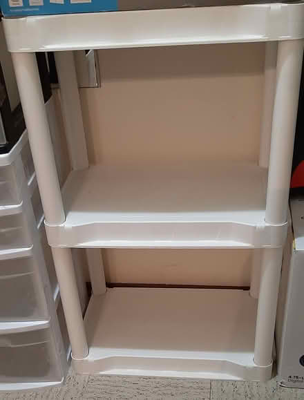 Photo of free White plastic shelving (Queen Alexandra) #1