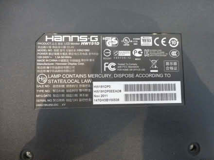 Photo of free Hanns G 19" LCD computer monitor (Chiswell Green AL2) #3