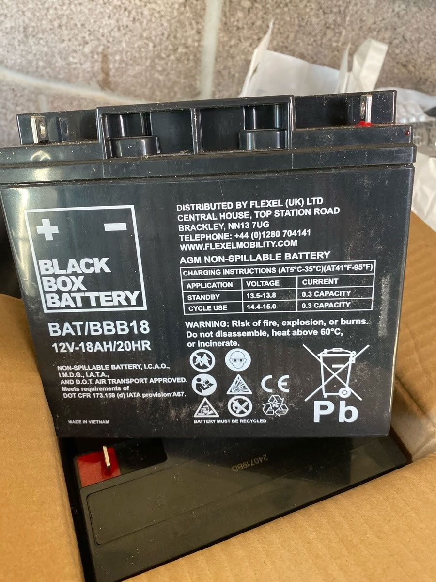Free: 12V wheelchair batteries x2 (Corsham)
