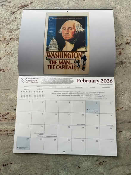Photo of free American Revolution Wall Calendar (Ossining) #4