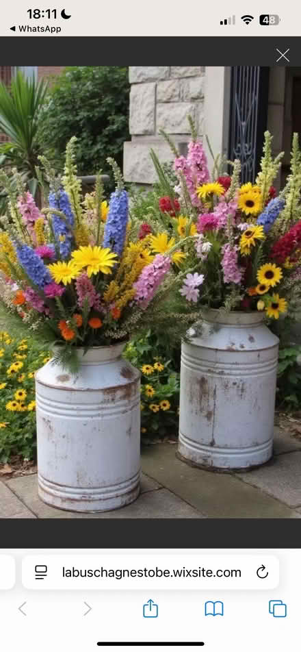 Photo of Metal Planters, Buckets, wheel barrows etc amongst other stuff for our DIY wedding! (Street Gate NE16) #1
