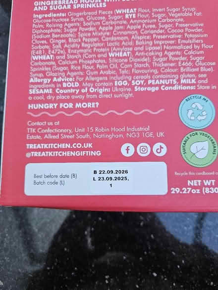 Photo of free Gingerbread House Kit New (Slyne-with-Hest LA2) #2