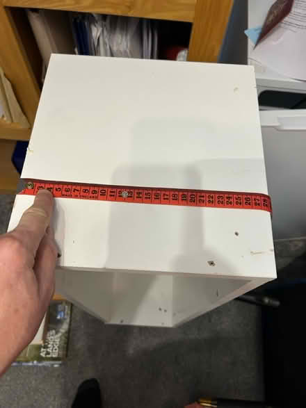 Photo of free White laminate cupboard - no door (Near Cameron Toll EH16) #3