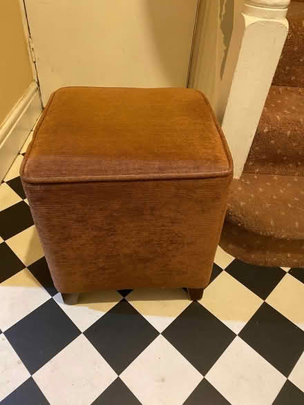 Photo of free Brown/orangey solid pouffe (Highbury Vale NG6) #3