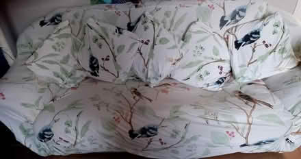 Photo of free Large leather cream shabby sofa (DA1 3PE) #1