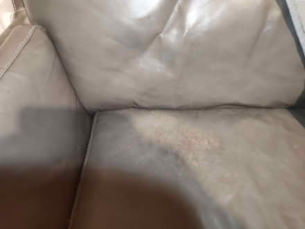 Photo of free Grey leather sofa (Woodcote RG8) #4