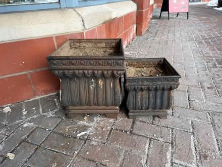 Photo of free 2 cast iron planters (Royal York & Dundas) #1