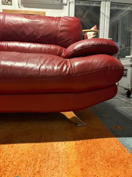 Photo of free Leather sofa red (Birchwood LN6) #3