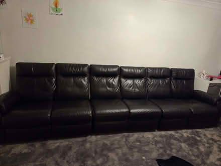 Photo of free Black leather sofa (Bushey Village WD23) #2