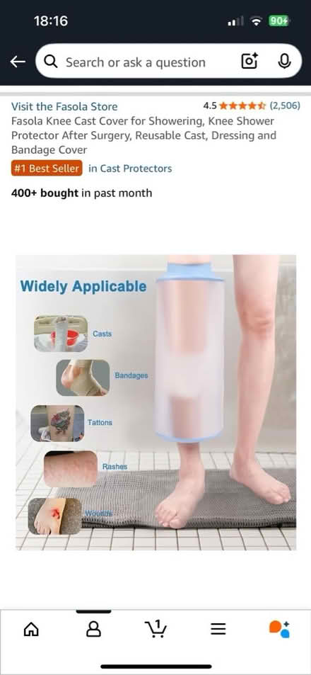 Photo of free Knee/leg cover for shower (SW4) #2