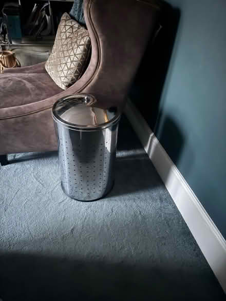Photo of free Laundry Bin- Metal, silver (Woodside SE25) #1