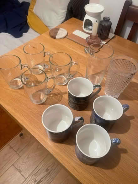 Photo of free Assorted glasses, mugs & glass mugs (SW17 8JA) #1