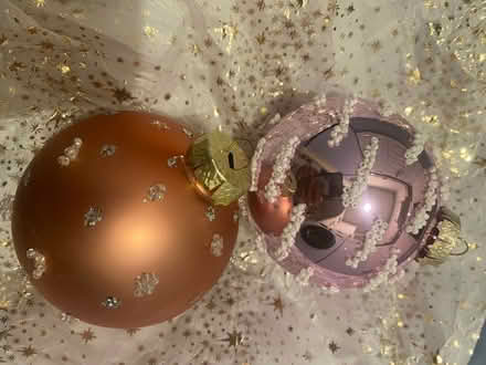 Photo of free Christmas baubles x2 (Horton Heath SO50) #1