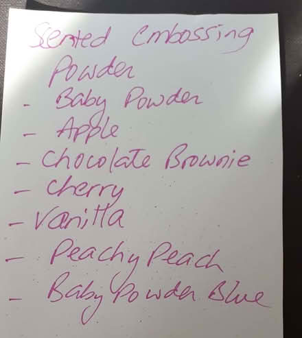 Photo of free Scented embossing powder (Beulah Hill CR7) #1