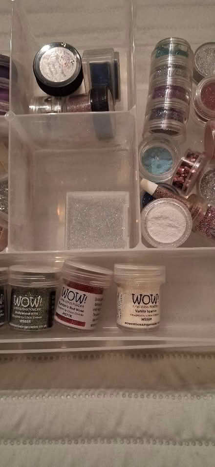 Photo of free Embossing Powders and Glitter In A4 Storage Box. (TN23) #3