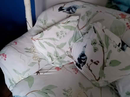 Photo of free Large leather cream shabby sofa (DA1 3PE) #3