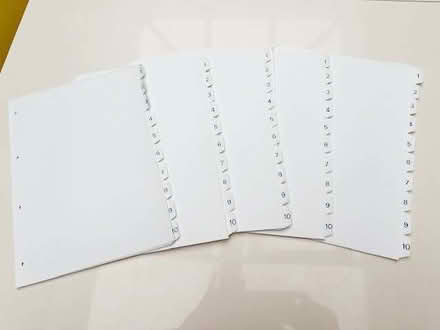 Photo of free A4 1-10 tabbed document organisers (Cambridge GL2) #1